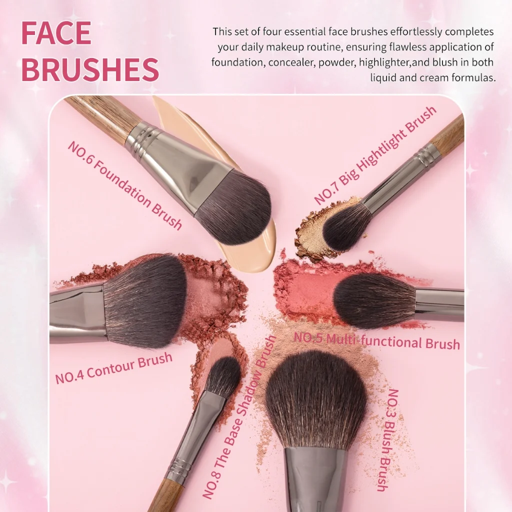 OVW メイクアップ ブラシ セット プロフェッショナル メイクアップ ブラシ ファンデーション フェイス アイシャドウ メイクアップ XQ3-24