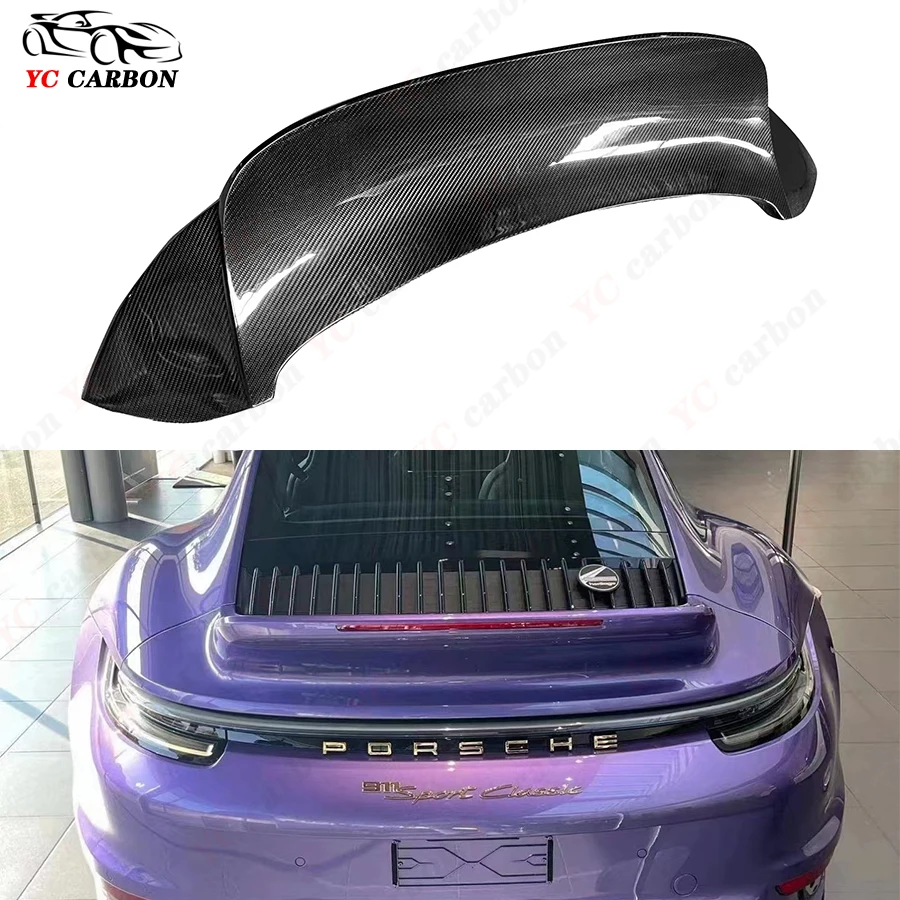 For Porsche 911 992 Carbon fiber Spoiler Rear Tail fins Duckbill Car Wing Retrofit the rear wing Modified and upgraded body kit