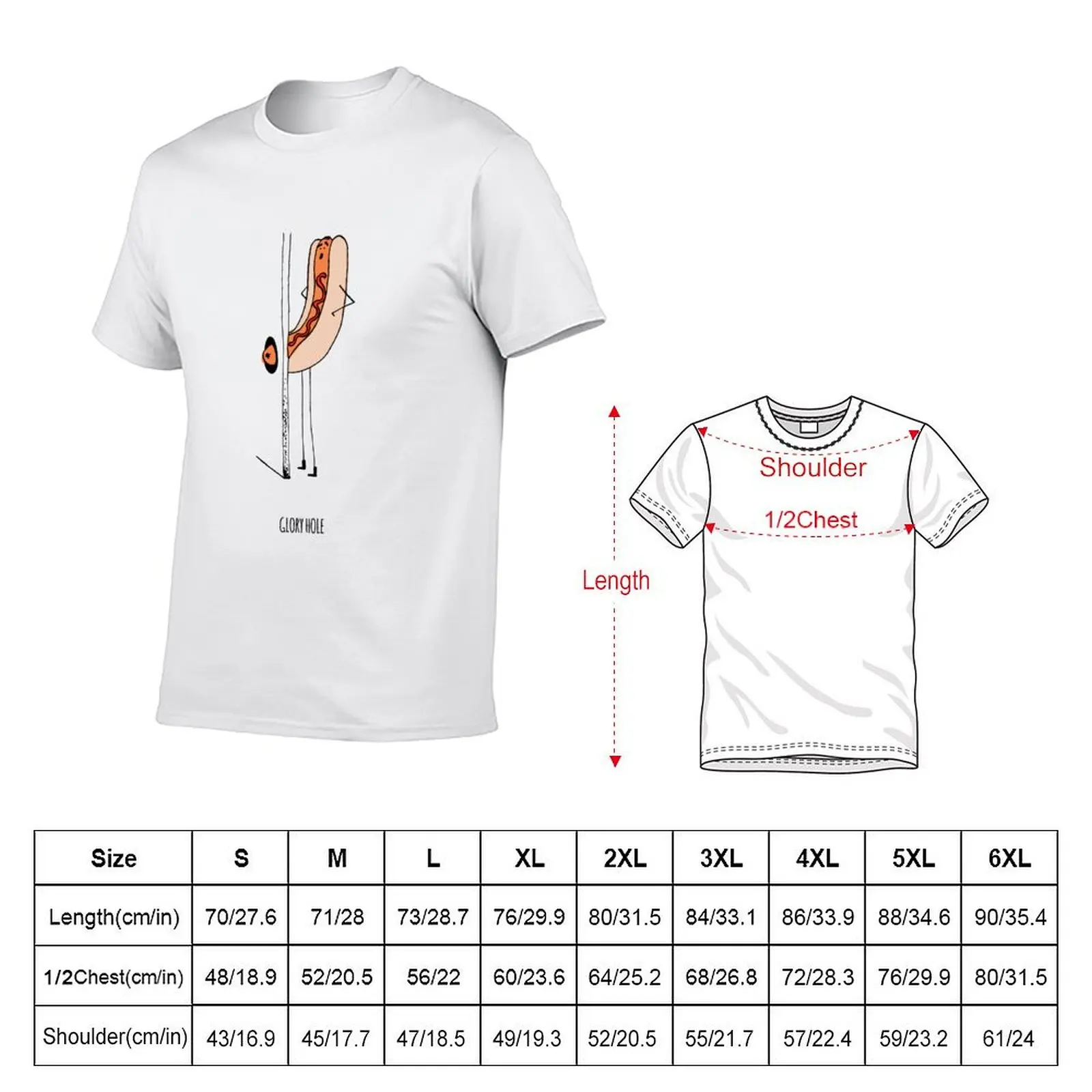Hot dog glory hole T-Shirt Trendy Casual Short Sleeve Shirt