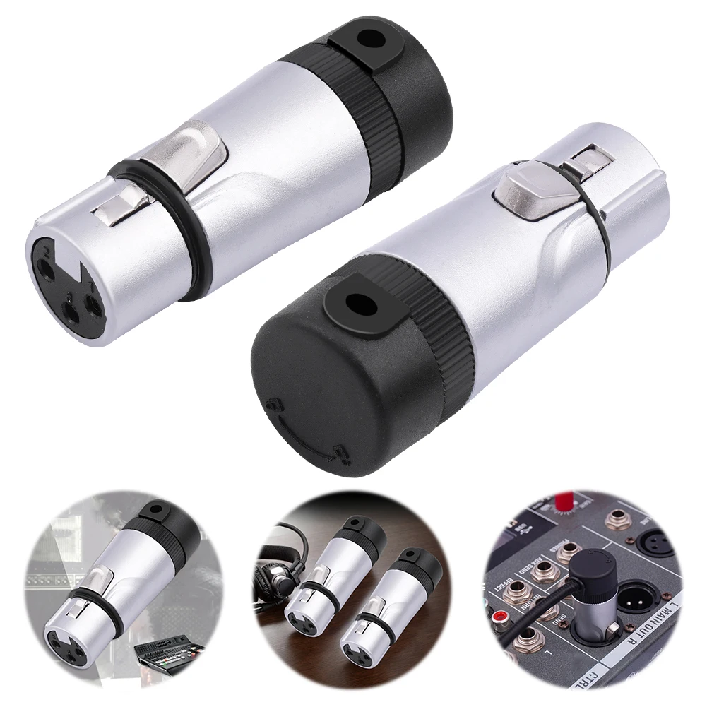 Male/Female Compact XLR Microphone Solder Adapter Adjustable 90° Right Angle 3Pin XLR Solder Connector XLR Audio Plug