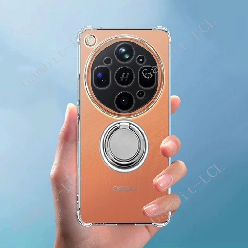 For OPPO Find X9 Ultra X9s Pro X9Pro CPH2841 CPH2873 PMA110 PME110 Back Ring Holder Bracket Phone Case Smartphone TPU Soft Cover