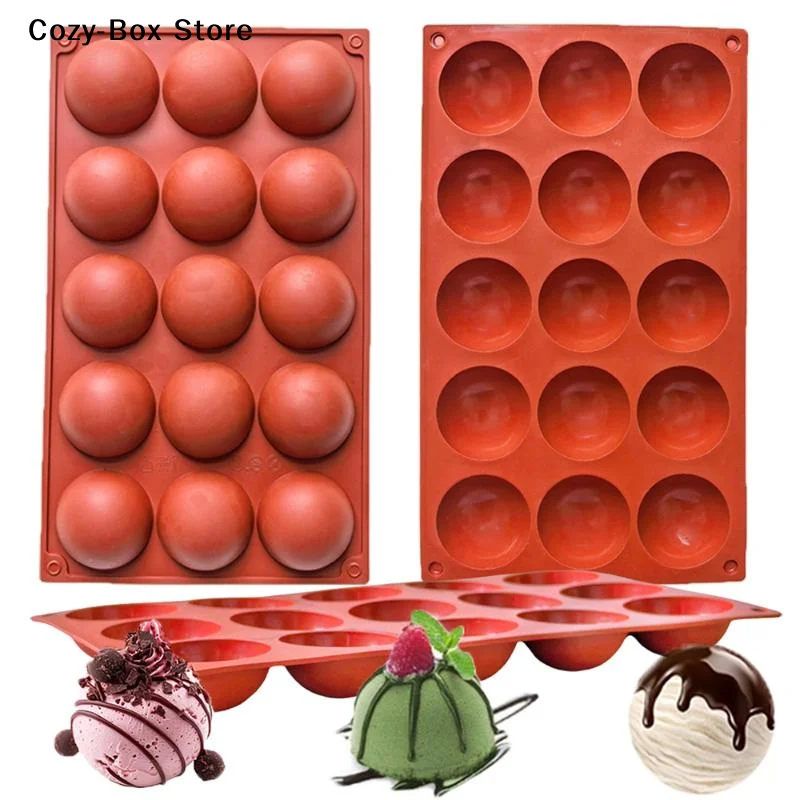 [ZY]Silicone Chocolate Sphere Mold Multi-hole Half Ball Molds Hemisphere Shape Cake Mousse Dessert Baking Mold[ZY]