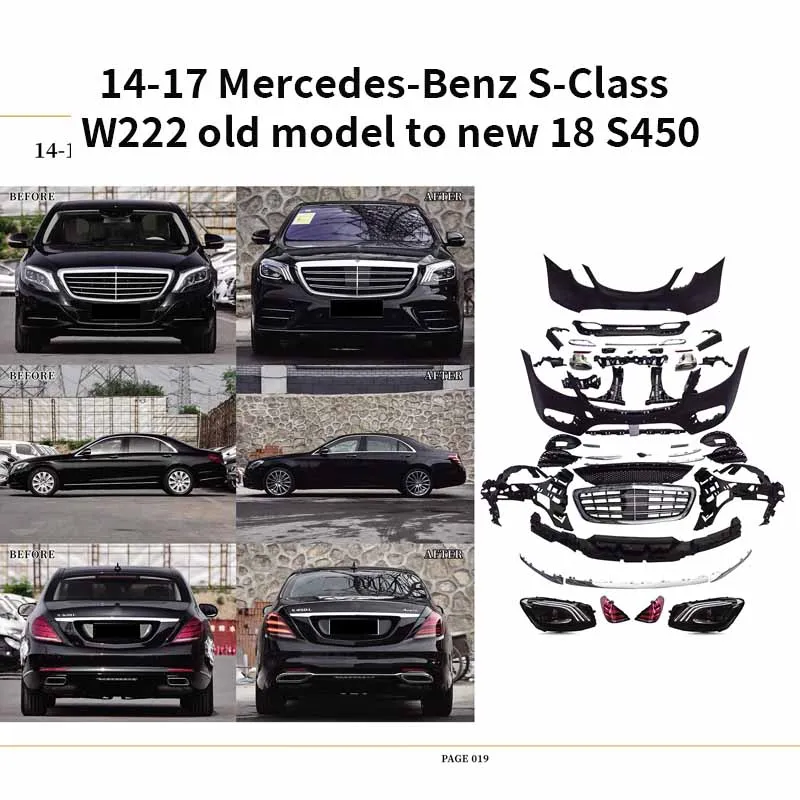 

be suitable for 2014-2017 W222 old model to new 2018 S450 Surround Kit bumper body parts