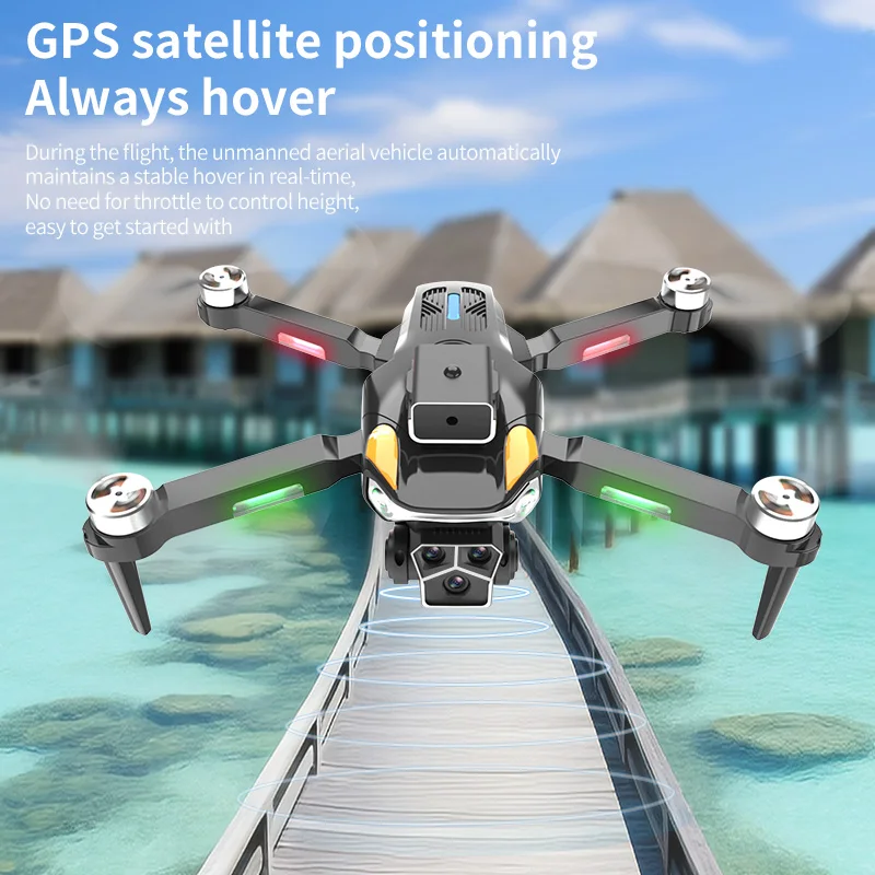 N608S 8K Drone HD Three Camera GPS Professional Drone 5G Wifi Obstacle Avoidance Brushless Foldable Quadcopter 1 km distance