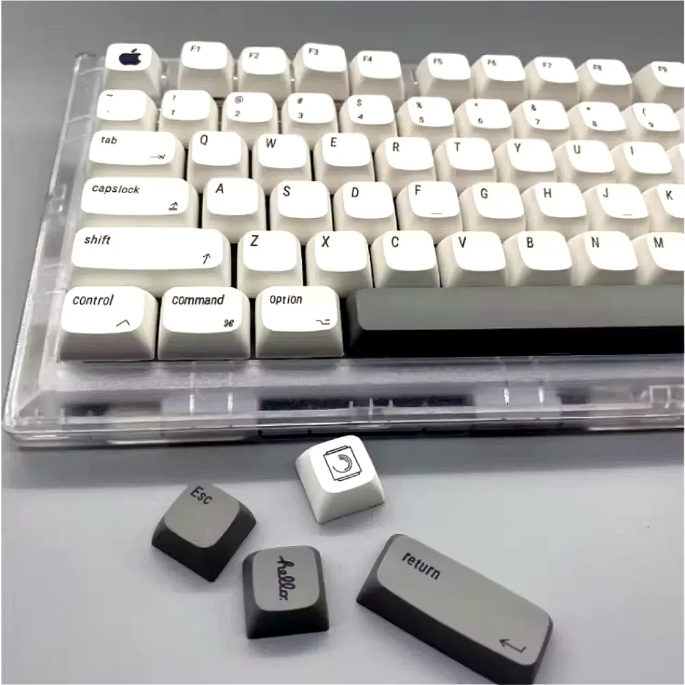 คีย์บอร์ด Mac Apple PBT XDA ความสูงคีย์ภาษาอังกฤษญี่ปุ่นเกาหลี127สำหรับคีย์บอร์ดเกมกลไกที่กำหนดเอง