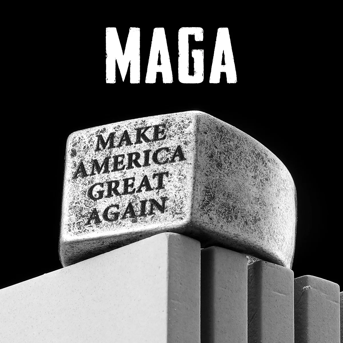 MAGA America Simple Men Rings Stainless Steel Women Fashion Jewelry Retro Punk Trendy New In Accessories Gift Wholesale