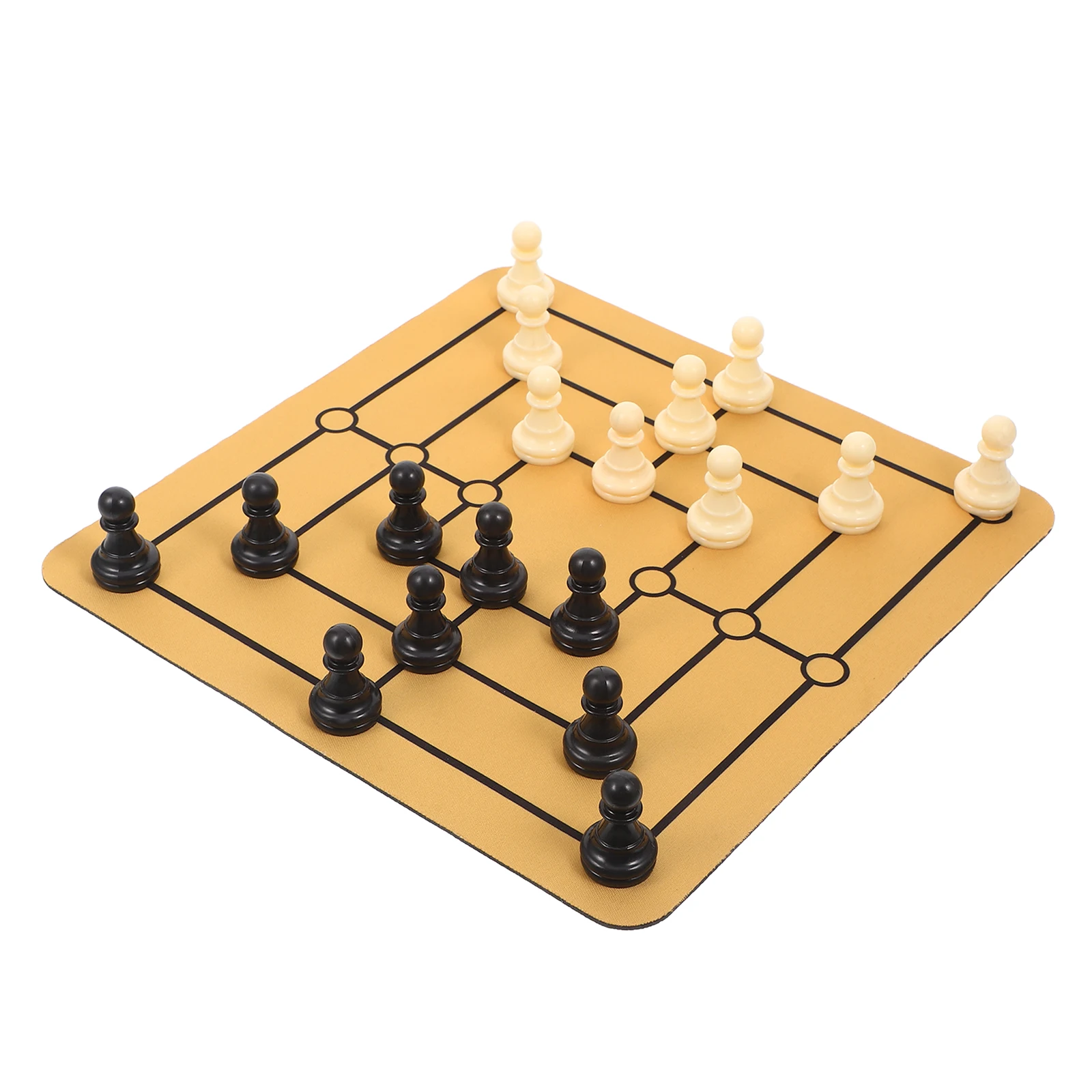 

Nine Pieces Chess Family Tabletop Game Board Fun Funny Desktop Chessboard Entertainment