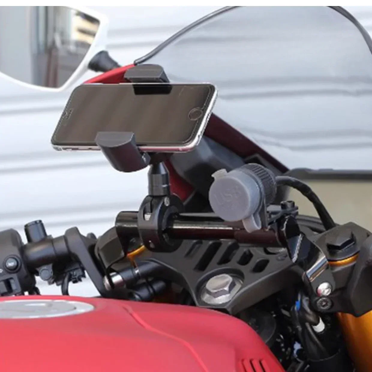 Motorcycle Handlebar Accessory Mounts For YAMAHA R3 R25 YZF-R3 YZF-R25 2019-2026 Compass Charger Accessory Support Rod