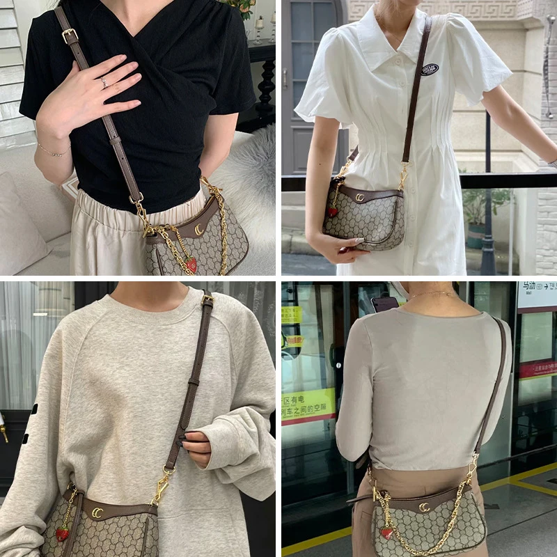 Adjustable PU Leather Bag Strap for Ophidia Bags Bucket Shoulder Straps Crossbody Long Bags Belt Bag Accessories