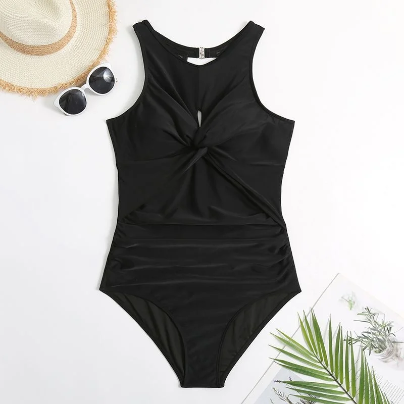 Summer Sexy Black One Piece Swimsuits Closed Female Swimwear Push Up Body Women\'s Swim Wear Bathing Suits Beach Pool Bather 2024