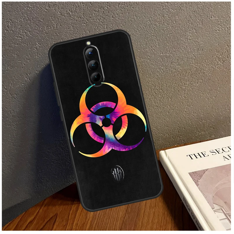 حافظة شعار رمز الخطر الحيوي ، غطاء للسحر الأحمر 9 ، 8S ، 8 برو بلس ، زتي ، النوبة ، 6S ، 7S ، 6 ، 7 برو ، 6R ، 5S ، 5G