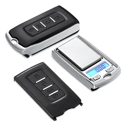 200g/0.01g Precision Portable Car Key Shape Mini Digital Pocket Electronic Gram Scale with LCD Display and Batteries Mini Scale