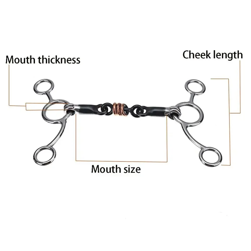 스테인리스강 말 마우스 링, 조인트 비트, 승마 스내플 도구, 135mm, 145mm