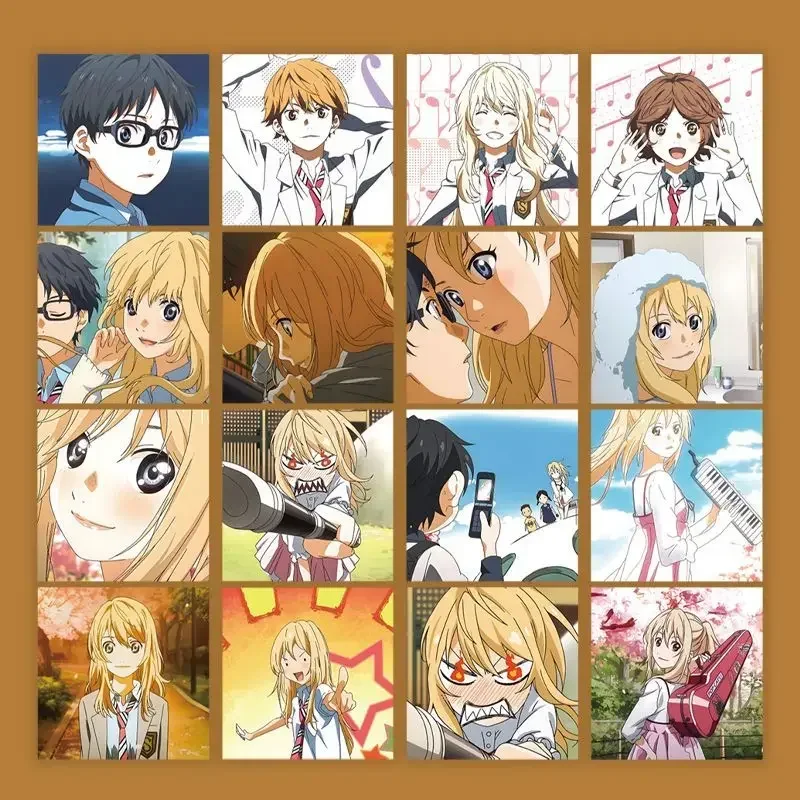 ملصقات أنيمي أريما كوسي ، هدايا ديكور ذاتية الصنع ، كذبة في April ، ميازونو كاوري ، 60 #4