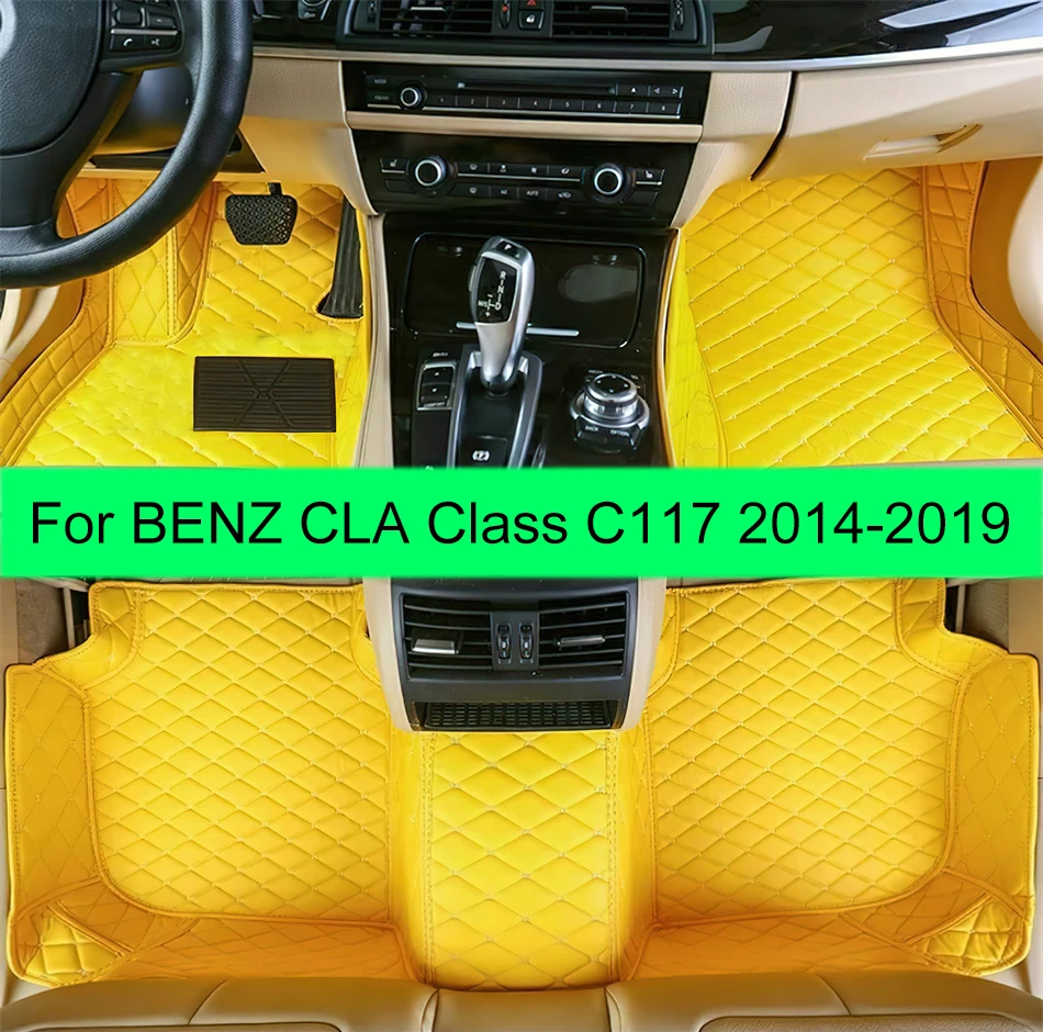 Custom Car floor mats for BENZ CLA class C117 Sedan 2014 2015 2016 2017 2018 2019 auto foot Pads automobile carpet cover interio