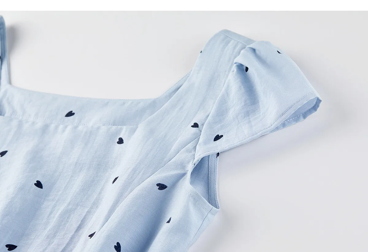 SENTUBILA Damen Chiffonbluse mit Herzmuster, Sommer, Gelb, Quadratischer Ausschnitt, Plissiert, Geraffte Taille, Kurzarm-Hemd 162VB5766 – Detail 27