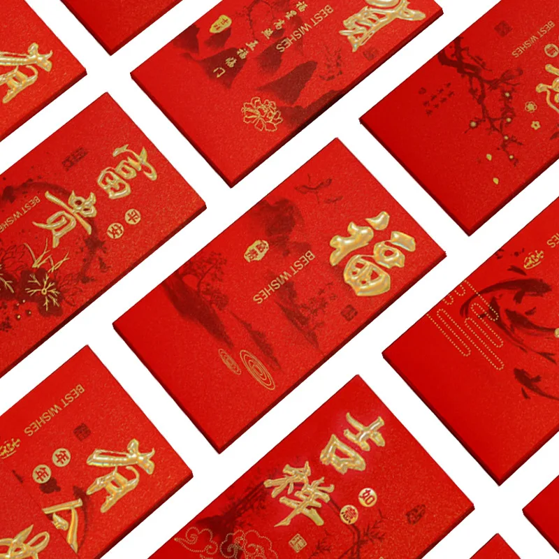 60PCS Chinese New Year Red Envelopes Red Pockets Red Money Envelopes Hong Bao Lucky Money Gift Envelopes for Spring Festival