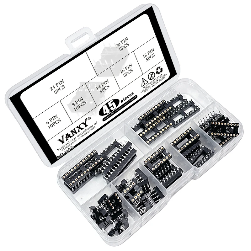 10個丸穴icソケットコネクタディップ6 8 14 16 18 20 24 28 32 40ピン