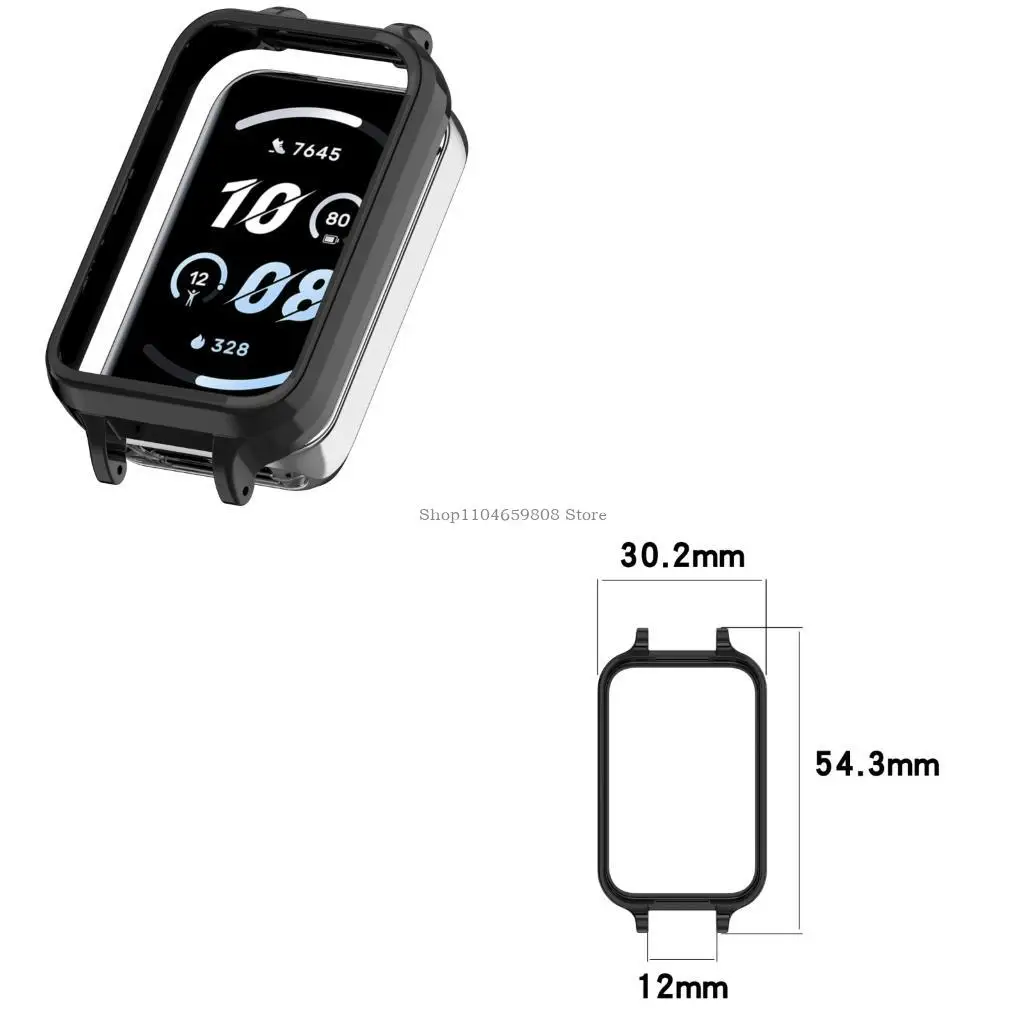 

Frame Bumper Case Housing 12mm Belt Connector Watch Cover for Band 10
