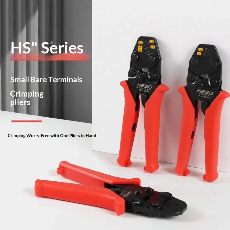 Ratchet Crimping Plier Non Insulated Terminal Crimper High Hardness Wire Crimp Tool For Electrical Wiring Repair Work