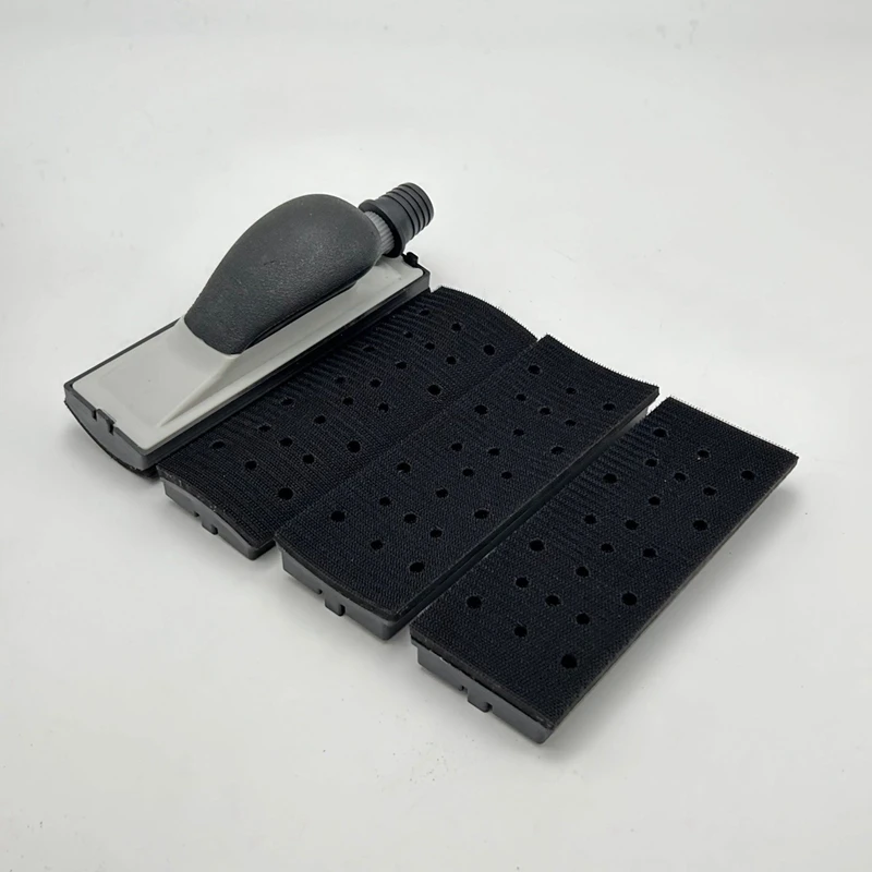 PWS Hand Sanding Block Dust Extraction Grinding Hand Sander Multi-Hole With Sandpaper For Wood Polishing Car Detailing