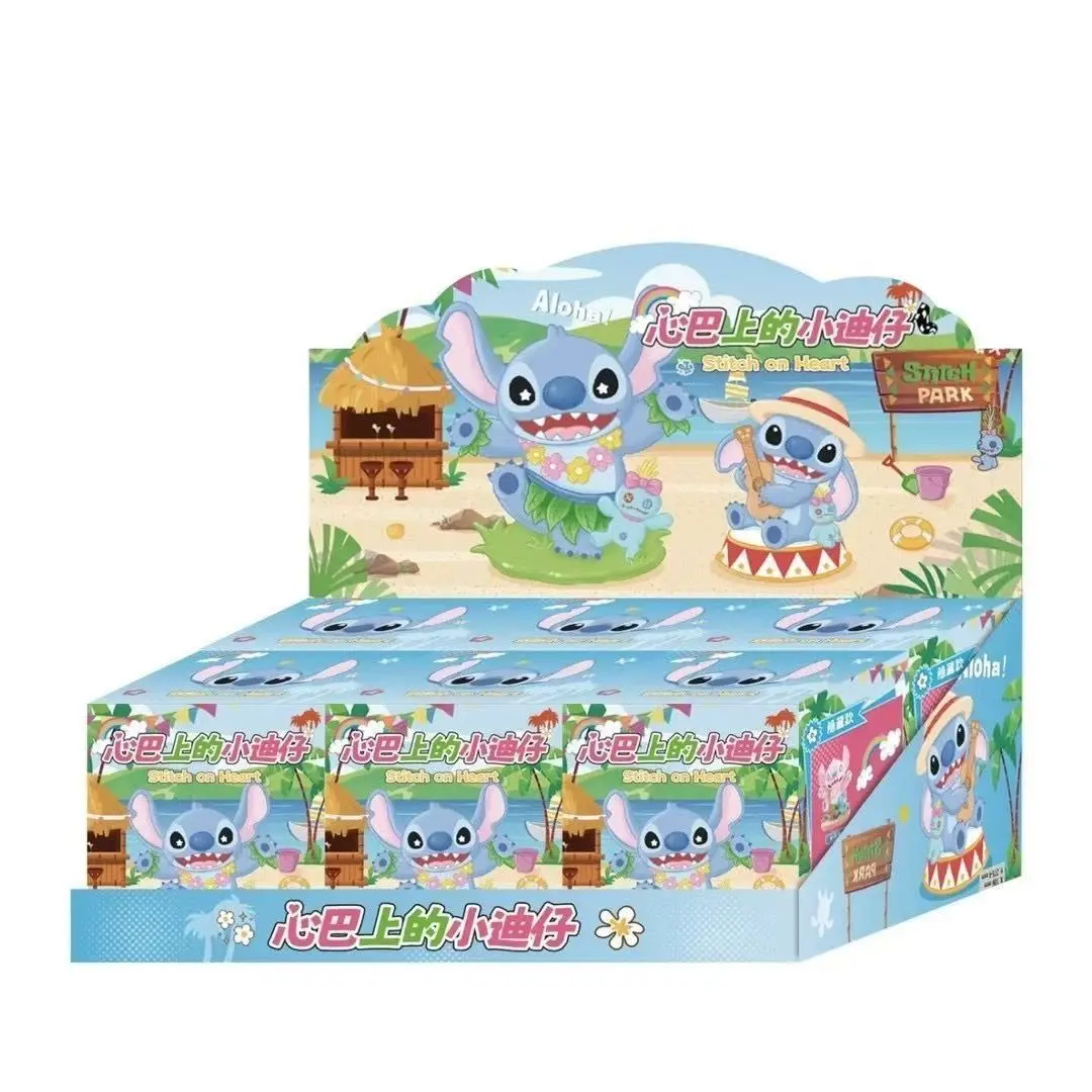 

Stitch on The Cartoon Cute Heart Blind Box Tide Play Figure Ornament Animation with The Same Peripheral Boy Girl Doll Toy Gift