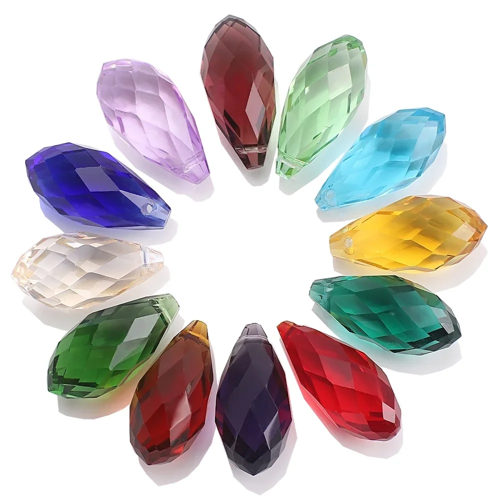 Crystal Teardrop Faceted Charms Glass Bead 20pcs 10x20mm beads Loose Beads for Jewelry Making Earring Wholesale Lots Bulk