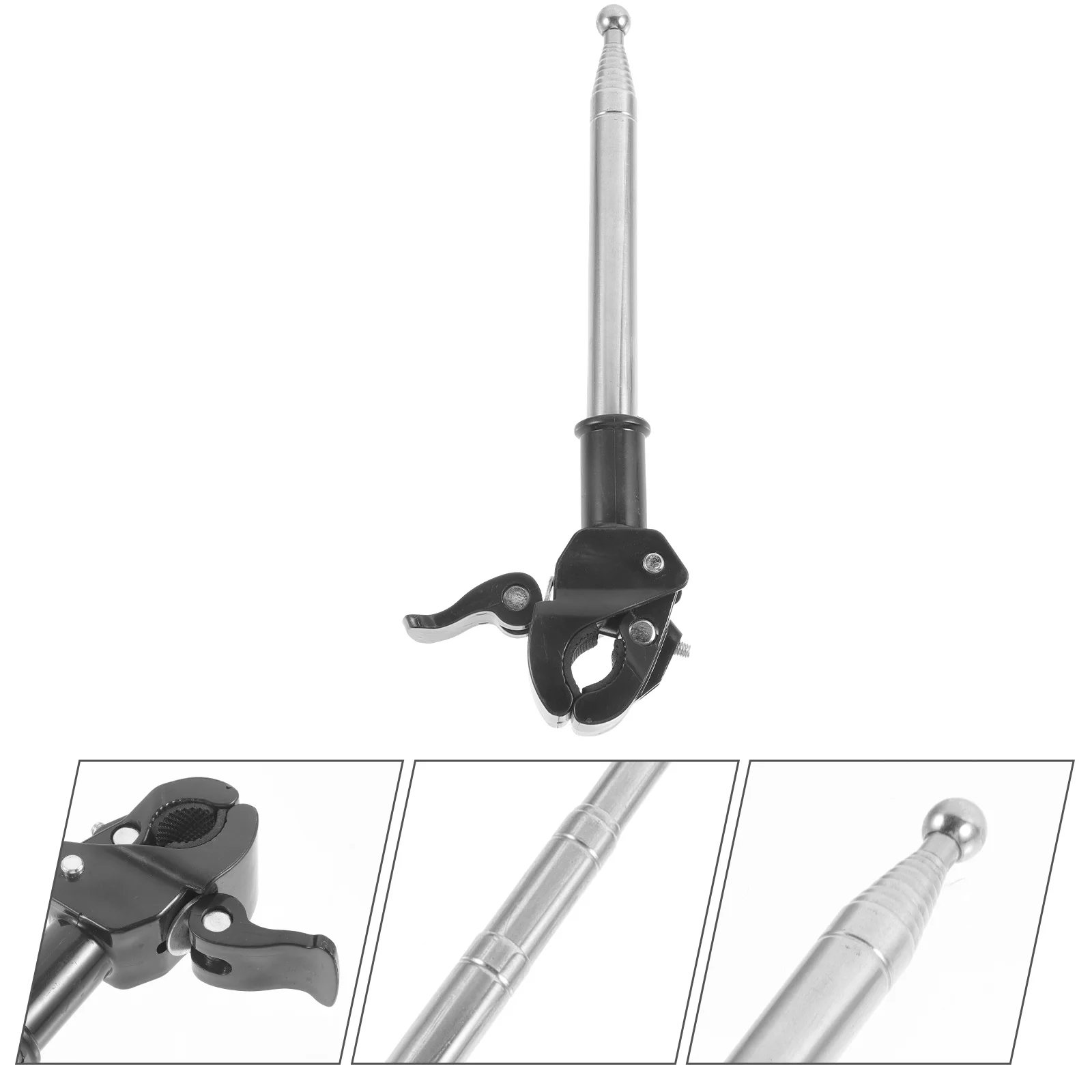 

Flag Pole Display Holder Cars Flagpole Mounting Stand Stainless Steel Metal Small