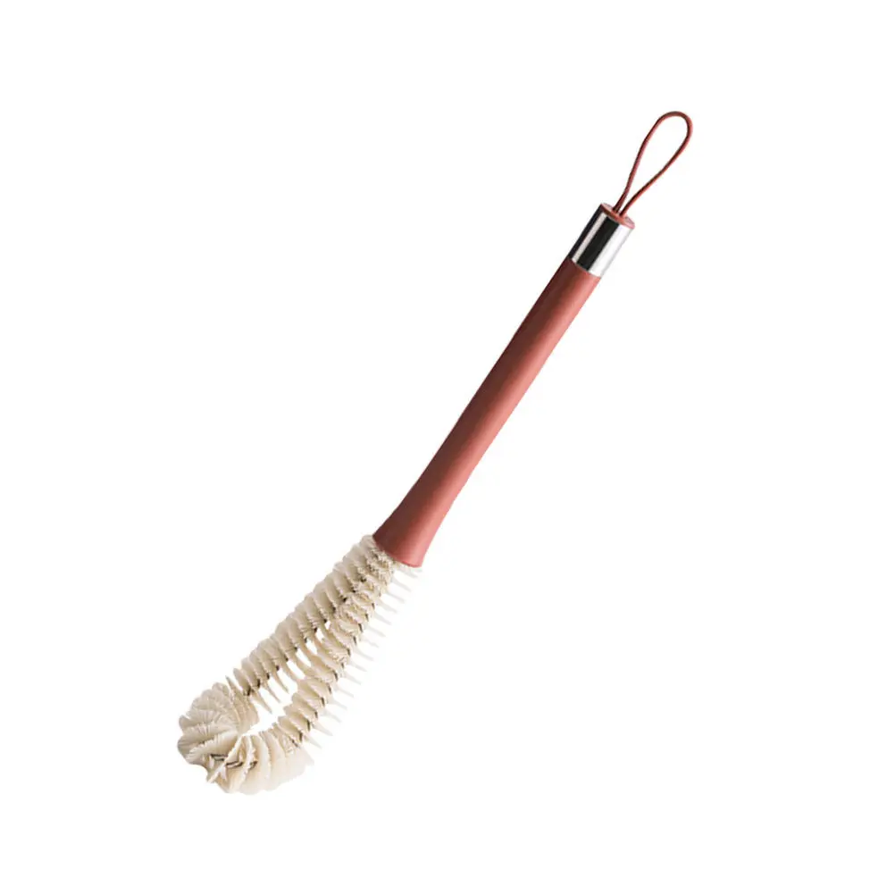 

1Pcs Long Handle Cup Brush Nylon Bottle Cleaning Brush Silicone Handle Practical Household Tool Bottle Cleaning Tool