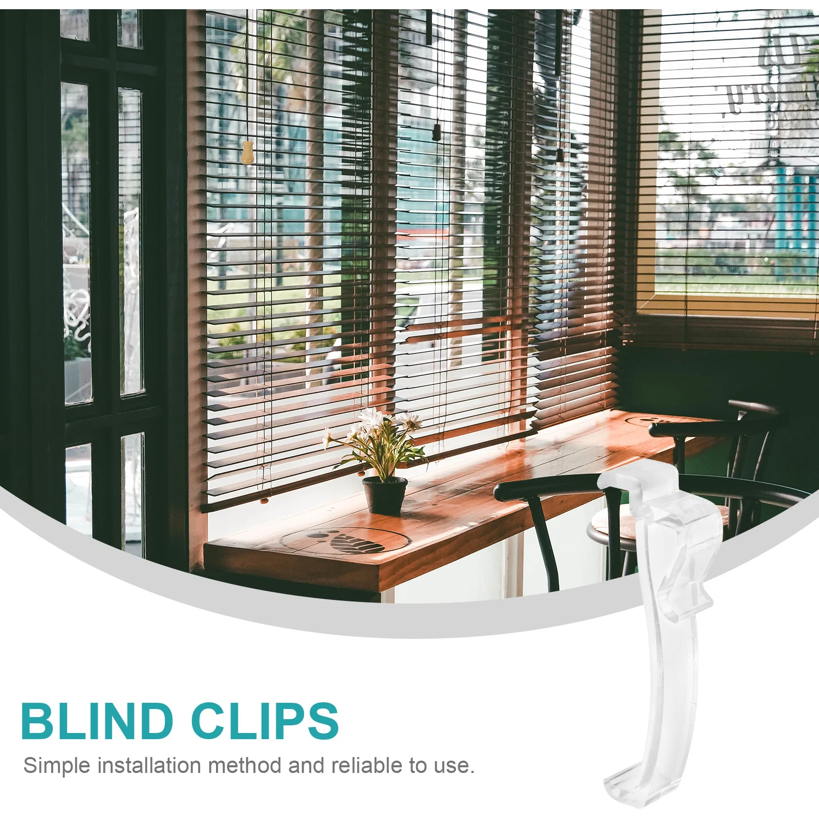 

12Pcs Transparent Valance Clips Premium Plastic Replacement Blind Clamps Invisible Window Blind Retainer Accessories