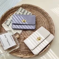 Small Women Wallet New Solid Color PU Leather Short Coin Purse Large Capacity Ultrathin Money Bag Female