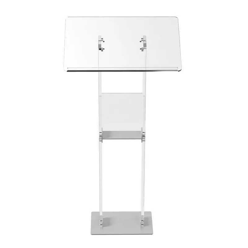 

Acrylic transparent speaking table, church classroom, presiding over plexiglass craft conference table