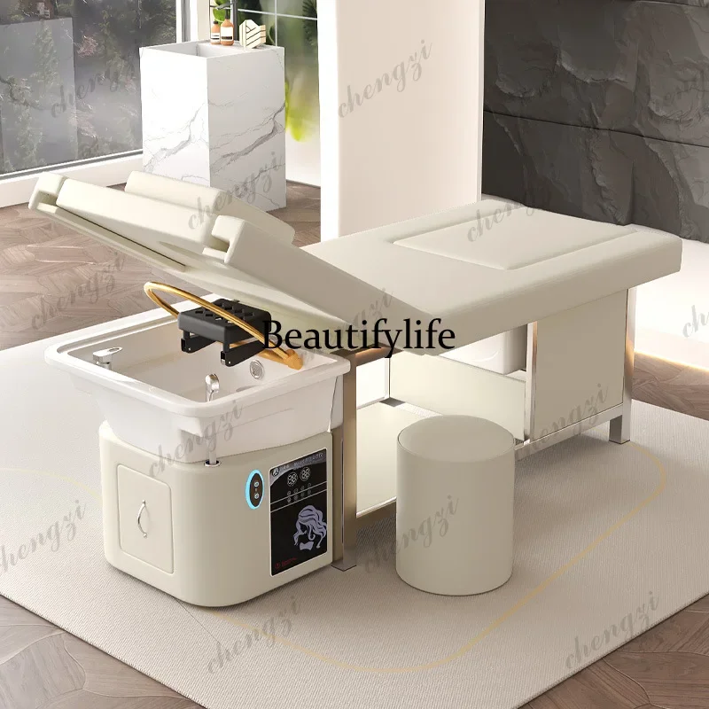 Z138  Adjust Sink Shampoo Chair Barber Bed Massage Comfort Shampoo Chair Beauty U Leather Furniture Letto Di Lavaggio