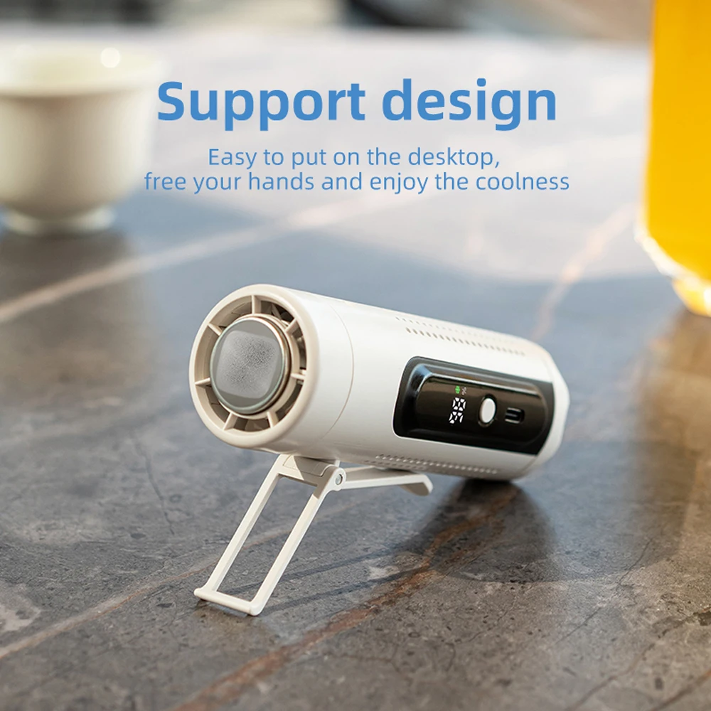 

Портативный вентилятор для шеи с USB-зарядкой, 3000 мАч, 3-в-1: ручной и настольный, с 199 скоростями, для путешествий на природе, карманный вентилятор