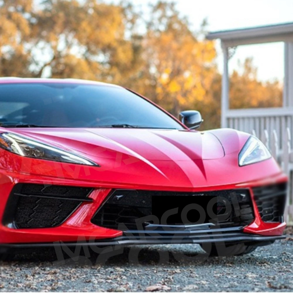 

JMCARCOOL Front Bumper Spoiler Lip Chin Protect Cover for Chevrolet Corvette C8 2019+ Dry Carbon Fiber Body Kits