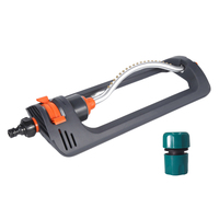 Aluminum Tube Swing Sprinkler Automatic Oscillating Sprinkler 4 Modes 19 Hole Nozzles with 3/4in Connector Rustproof Garden Tool