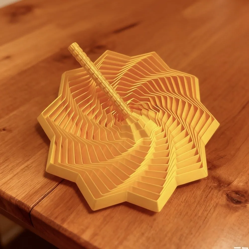 

3D-печатная фрактальная модель-головоломка Fidget Star: геометрический дизайн, расширенная визуальная иллюзия, шестиугольник S/M с ручками, расширенная сенсорная модель