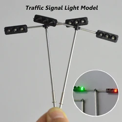 Traffic Signal Light Model 3V LED Lamp DIY Railway Scale 1:87 Building Road Landscape Layout Materials Diorama Kits 1Pcs