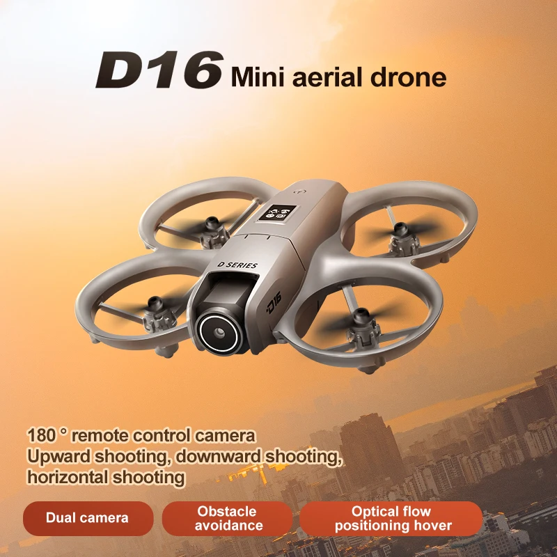 XIAOMI D16 มินิโดรน 180 °   การปรับไฟฟ้า 8K HD RC กล้องคู่การถ่ายภาพทางอากาศ Quadcopter การหลีกเลี่ยงอุปสรรคห้าด้าน