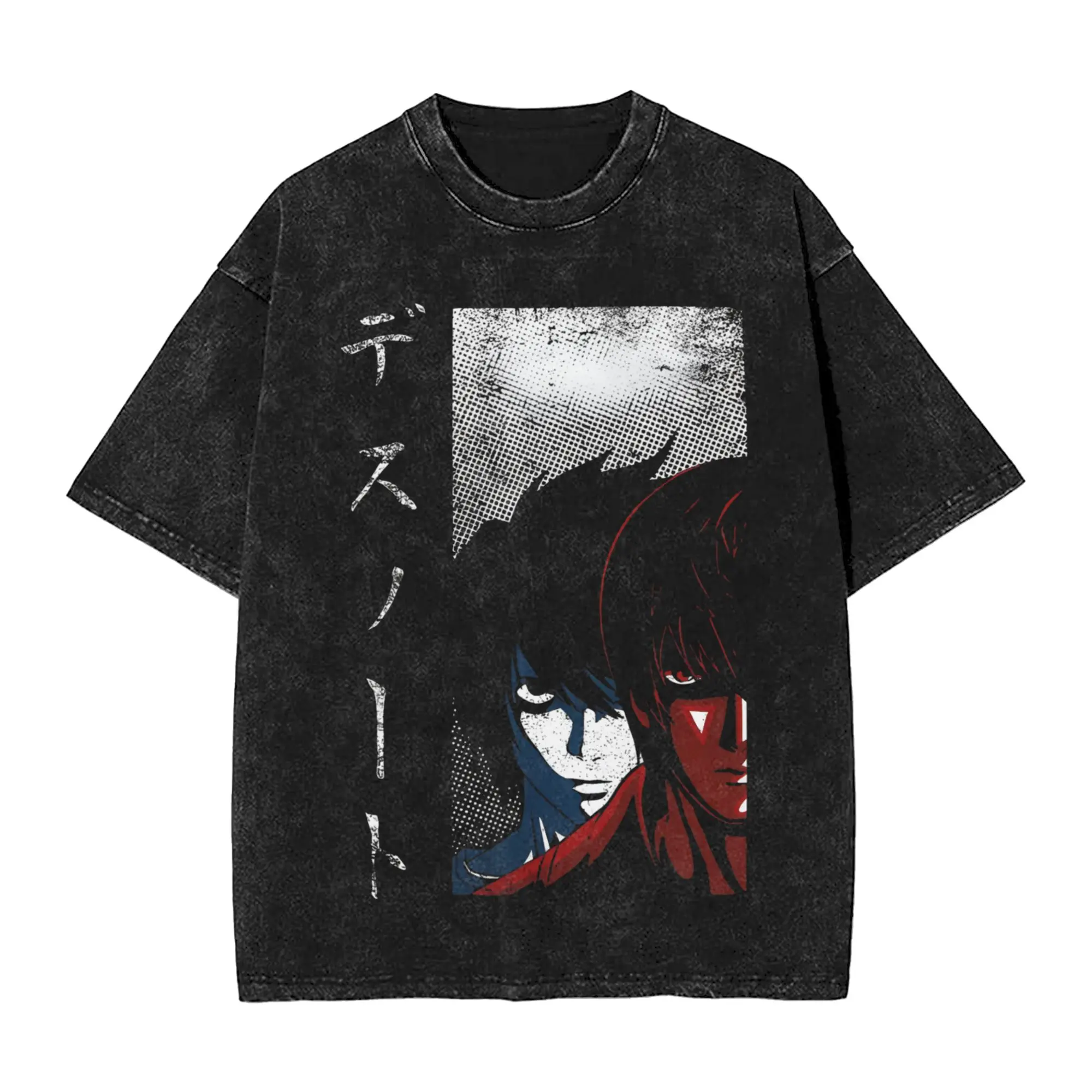 Death Note Mind Games Washed T Shirts Streetwear Hip Hop Novelty T-Shirt  Tees Men Women Short Sleeve Harajuku Summer