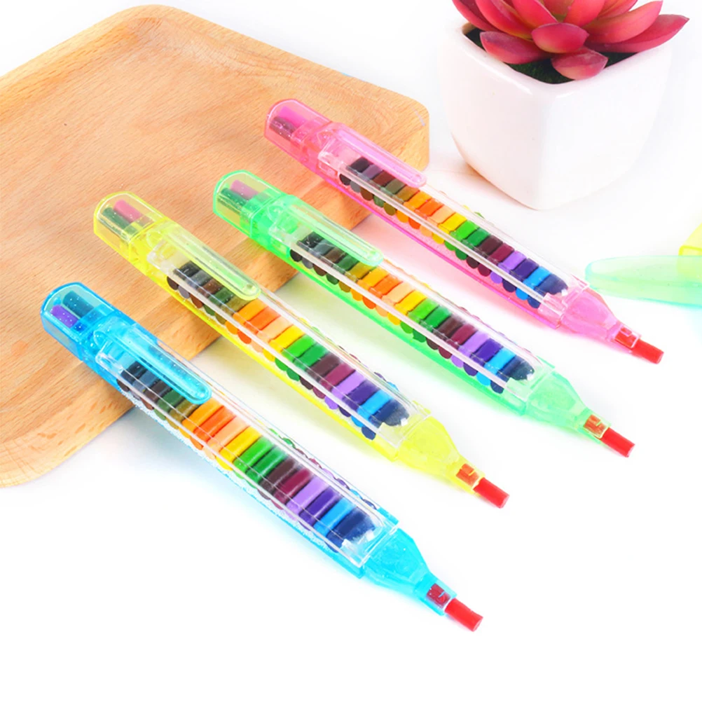 

12 PCS Painted Crayons Glitter Drawing Pens for Coloring Washable Painting