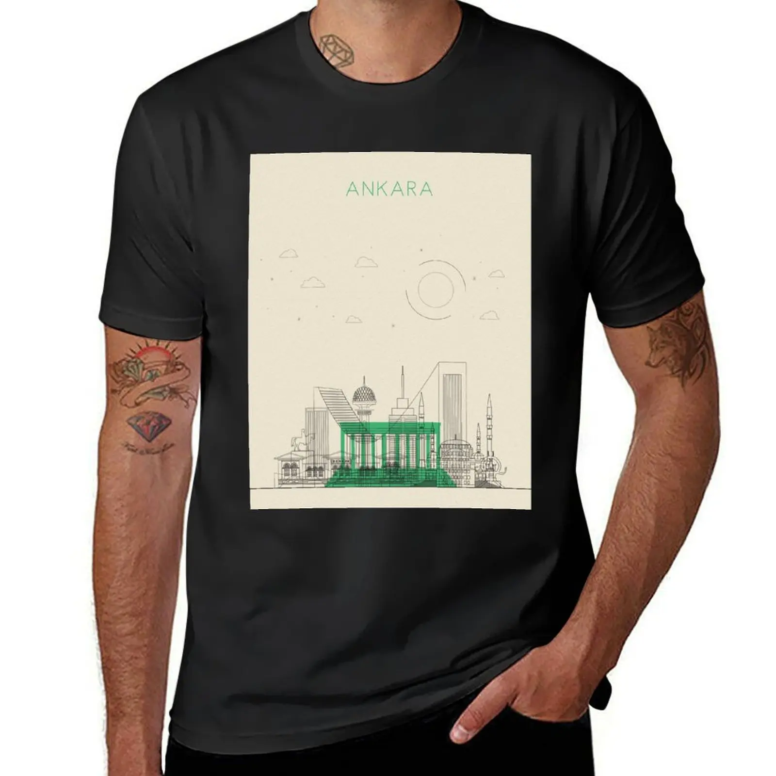 Abstract City Posters: Ankara, Turkey T-Shirt quick-drying heavyweights vintage new edition mens graphic t-shirts funny