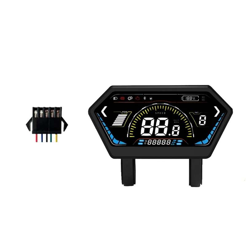 UKS6 Electric Scooter LCD Meter 24V-72V Color Screen E-Bike Smart Display Electric Bicycle Dashboard SM 5PIN