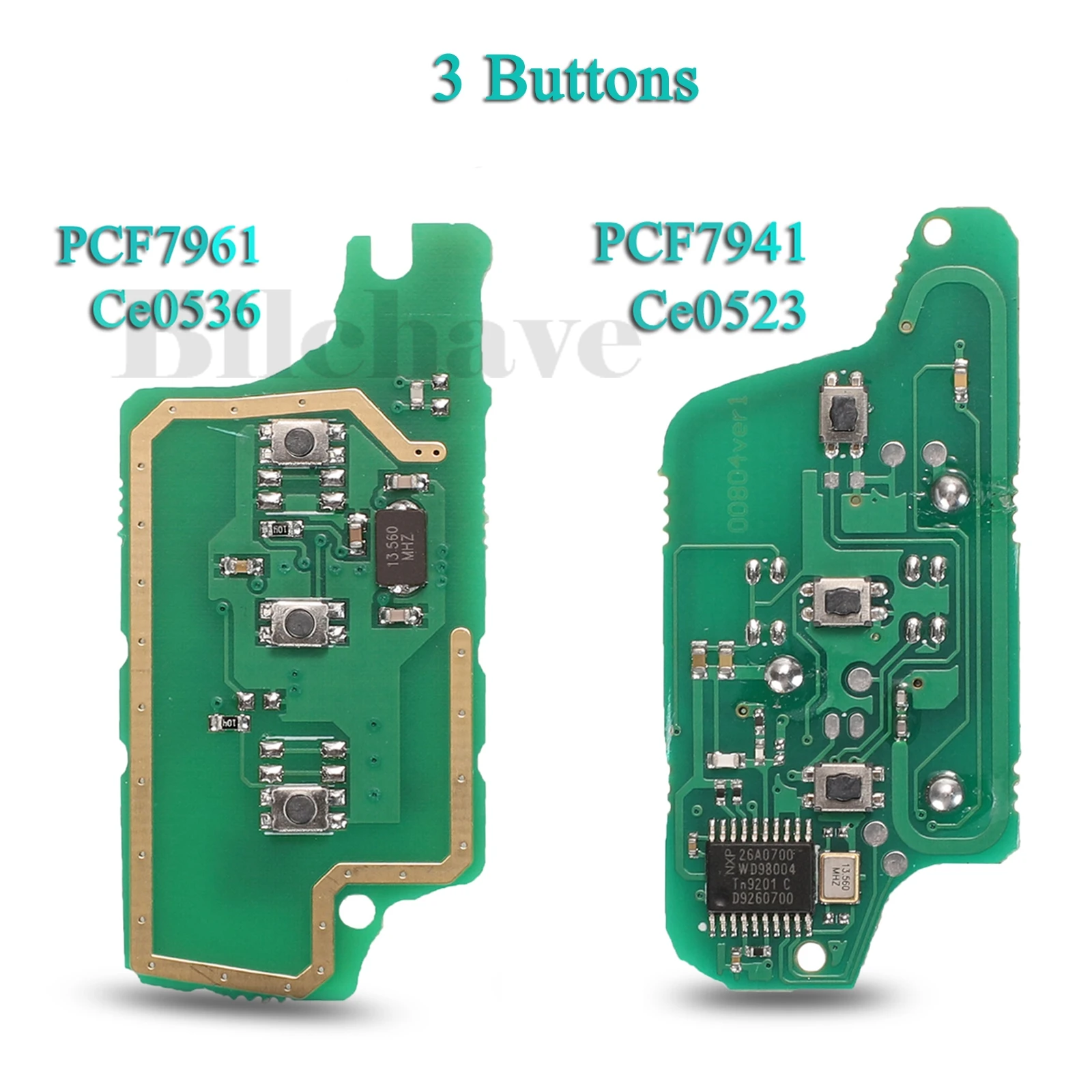 jingyuqin 10pcs ASK/FSK 3BT Remote Car Key Circuit Board For peugeot 407 407 307 308 607 For Citroen C2 C3 C4 C5 PCF7941/61 Chip