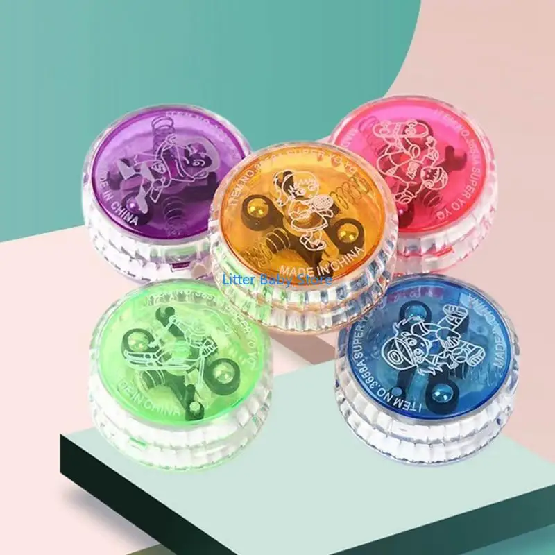 N80C YO YO TOY LED وميض YO YO BALL COLL TONGROTED YO-YO TOY لطفلة Toddler عالية الاستجابة YO YO BALL Street Toy