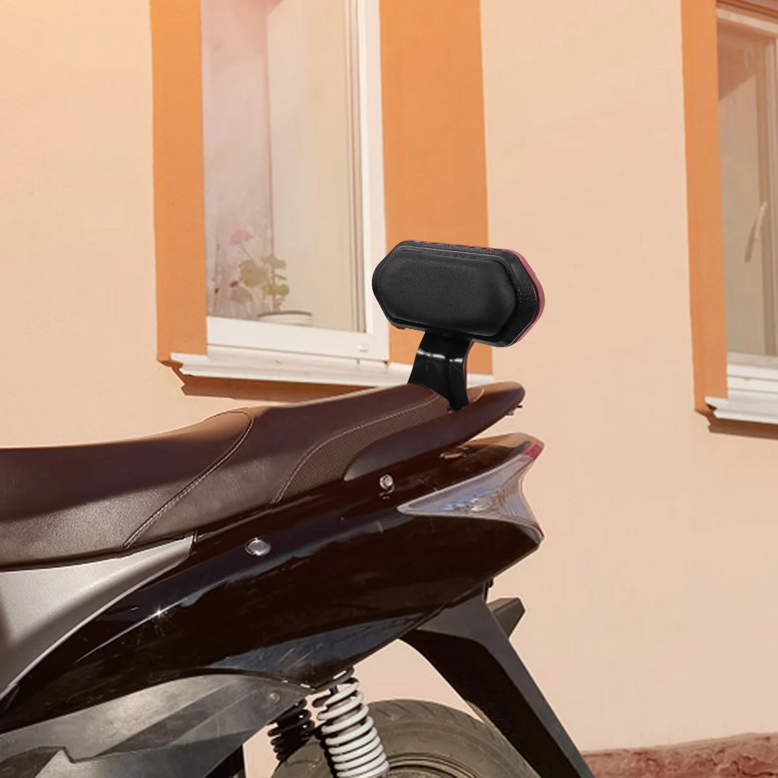

Motorcycle Backrest Pad Rear Passenger Support Cushion Refit Plastic Red Comfortable Accessories Motorbike Backrest