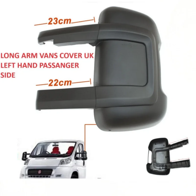 

Right/Left Side Wing Mirror Cover Case Long Arm For FIAT Ducato Peugeot Boxer Citroen Relay 2006 ONWARDS