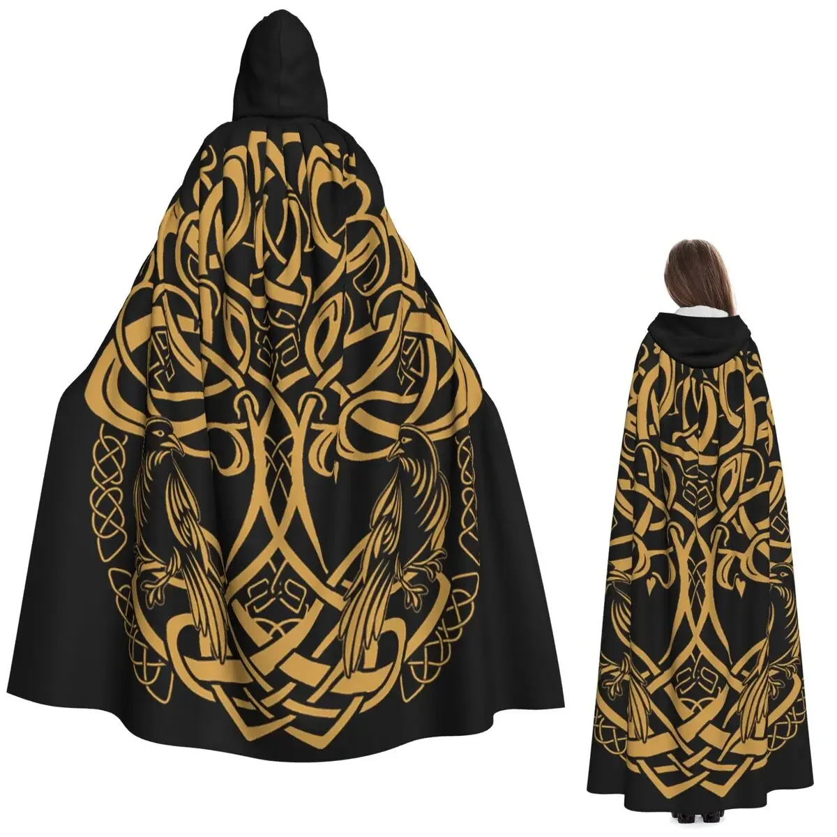 

Плащ ведьмы, средневековый костюм, накидка для косплея, Хэллоуин, вампир, для взрослых, унисекс