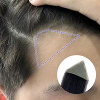 Real Human Hair Forehead Patch Hairpiece Sideburns Toupee Invisible Seamless Ultra Thin Skin PU Men's Hairline Sideburn Patch