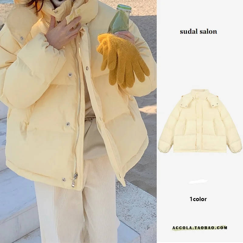 

Warm Hooded Cotton Jaet ort Sle Women's Winter Clothes Cotton down Filling Coat Thiened Polyester Sve Long Zipper